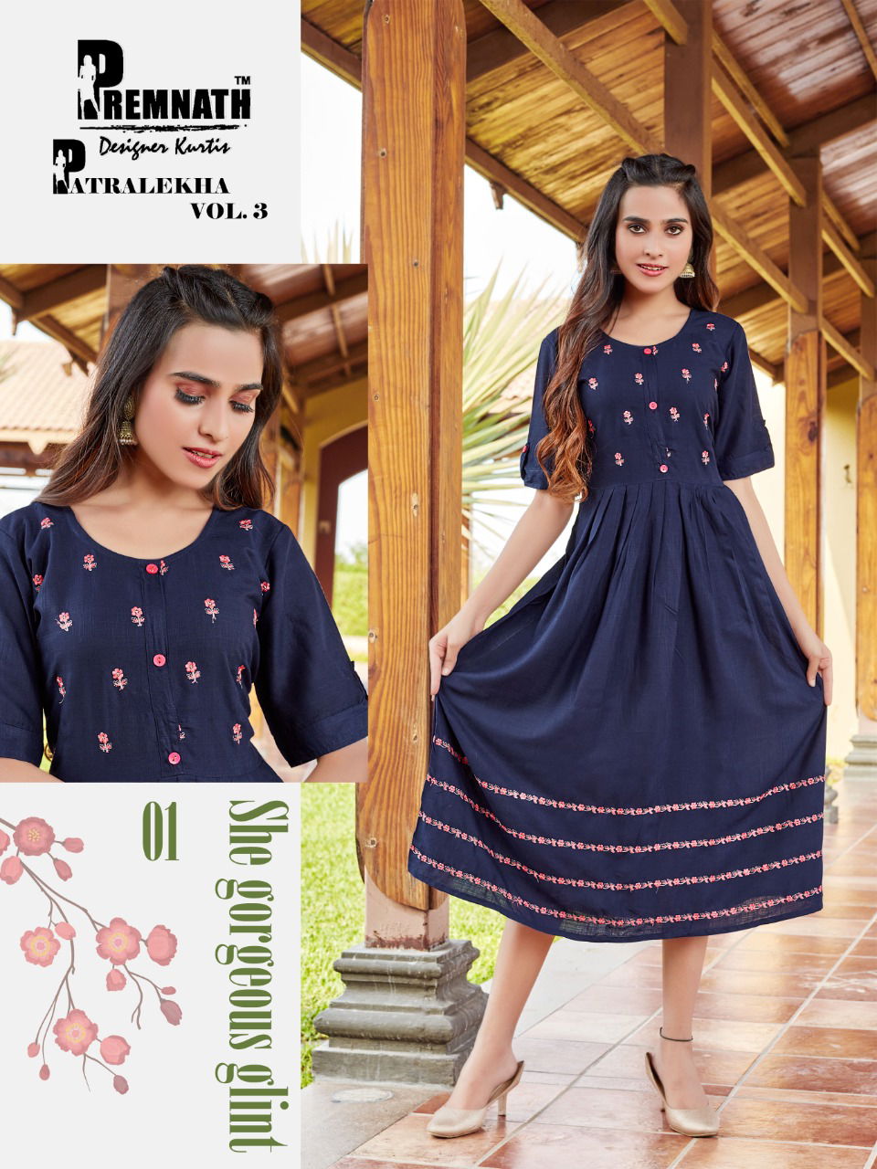 PATRALEKHA 3 Fancy Ethnic Wear Rayon Slub Designer Kurti Collection